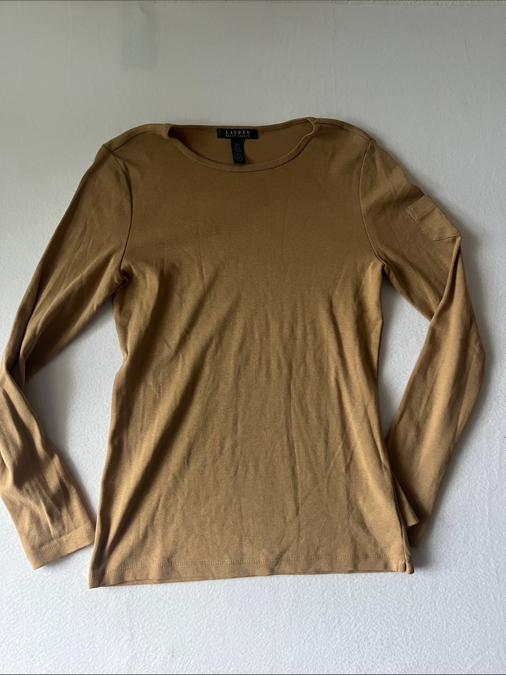 Lauren Ralph Lauren Women's Long-Sleeve Crewneck Top - Carmel